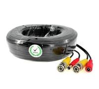 BW Câble d'alimentation vidéo BNC 40 m / 132 ft pour caméra de vidéosurveillance DVR (40 m) - Caméra array étendue dédiée : type de câble : 0,75 mm², câble OD: 4,7 mm