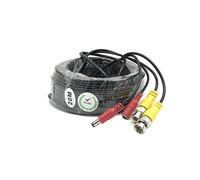 BW® Câble rallonge vidéo et Alimentation BNC pour caméra de vidéosurveillance 20 m - Type de câble : 0,2 mm², diamètre Externe du câble : 4,0 mm.