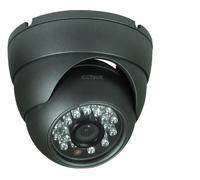 BW Caméra de vidéosurveillance 700 TVL dôme extérieur CCD résistant aux intempéries Boîtier en métal Noir