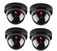 BW Caméras de Sécurité Factices Dome CCTV avec Clignotant Rouge Rouge LED x4