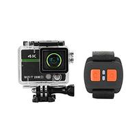 BW Clarion Caméra d'action Ultra HD 4 K 20 Mpx Objectif 170 ° Enregistrement en boucle DVR Télécommande au poignet Wifi iOS + Android App (Noir)