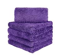 BW&HM Chiffon Microfibre Voiture Chiffon Voiture Polissage Super Absorbant Séchage pour Detailing Auto Moto 40 x 40 cm Lot de 5 Violet