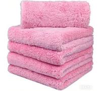 BW&HM Chiffon Microfibre Voiture Chiffon Voiture Polissage Super Absorbant Séchage pour Detailing Auto Moto 40 x 40 cm Lot de 5 Rose