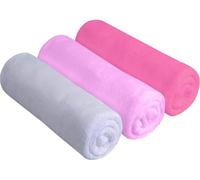 BW&HM Lot de 3 serviettes de sport absorbantes en microfibre à séchage rapide pour homme et femme 40 x 80 cm Blanc + rose + violet clair
