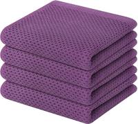 BW&HM Lot de 4 torchons de cuisine en coton - 33 x 74 cm - Violet