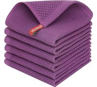 BW&HM Lot de 6 chiffons en coton - Lavables - Pour la maison et la cuisine - 33 x 33 cm - Violet