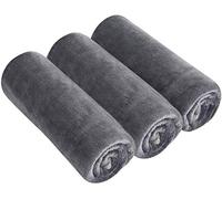 BW&HM Serviette Sport Musculation Microfibre Serviette de Gym Fitness Sechage Rapide Absorbant Femme Homme 40 x 80 cm Lot de 3 Gris