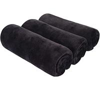 BW&HM Serviette Sport Musculation Microfibre Serviette de Sport Homme Gym Fitness Sechage Rapide Absorbant Femme 40 x80 cm Lot de 3 Noir