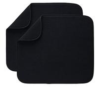 BW&HM Tapis Egouttoir vaisselle tapis vaisselle absorbant tapis evier cuisine egouttoir Séchage Rapide Pour Cuisine 40 x 46 CM Lavable en Machine Lot de 2 Noir