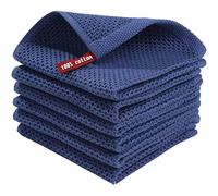 BW&HM Torchon Cuisine Coton Vaisselle Torchons De Cuisine Torchon Vaisselle 33 x 33cm Lot De 6 Bleu Marin