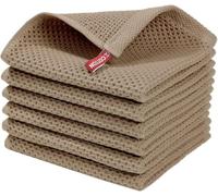 BW&HM Torchon Cuisine Coton Vaisselle Torchons De Cuisine Torchon Vaisselle 33 x 33cm Lot De 6 Brun