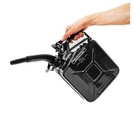 BW© Jerrican en métal de 5 litres avec bec verseur Noir RAL 9005 Certifié TÜV et homologation ONU Fabriqué en Europe