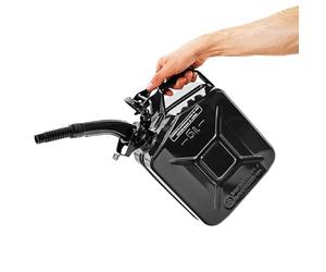 BW© Jerrican en métal de 5 litres avec bec verseur Noir RAL 9005 Certifié TÜV et homologation ONU Fabriqué en Europe