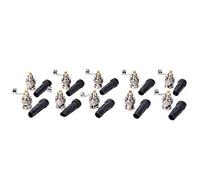 BW® Lot de 10 connecteurs BNC mâle RG59 sans soudure à angle droit pour caméras de vidéosurveillance