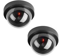 BW Lot de 2 caméras factice de sécurité pour la maison avec éclairage LED clignotant