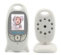 BW Moniteur de bébé numérique sans fil de 5,1 cm avec caméra de sécurité audio et vidéo avec vision nocturne à 8 LED, conversation bidirectionnelle, surveillance de la température, berceuses intégrées