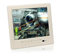 BW Moniteur de vidéosurveillance LCD Couleur 8" avec Port VGA BNC AV et Haut-Parleur résolution 1024 x 768 - Blanc