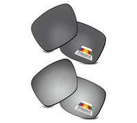 Bwake Verres de rechange pour lunettes de soleil Oakley Holbrook Mix OO9384 polarisées, Noir/argenté, Holbrook Mix