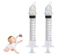 Bwaliffury Aspirateur Nasal Bebe 2 Pcs, Seringue Nasale Bebe Professionnel 10 ml, Mouche Bebe avec Embouts Silicone et Réutilisable Sans BPA, avec Boîte de Rangement Blanc, pour Nouveaux-nés