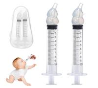 Bwaliffury Aspirateur Nasal Bebe 2 pcs, Seringue Nasale Bebe Professionnel 10ml, Mouche Bebe avec Embouts Silicone et Réutilisable Sans BPA, avec Boîte de Rangement Blanc, pour Nouveaux-nés