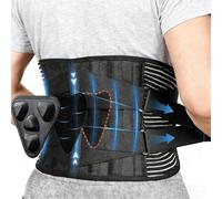 Bwaliffury Ceinture Lombaire Homme/Femme, Ceinture de Soutien Lombair Ajustement, 4 Plaques d'Acier + 2 Supports à Ressort, Ceinture Dorsale Respirante Double Compression pour le Soutien Lombaire