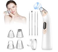 Bwaliffury Extracteur de Point Noir Professionnel,Aspirateur Point Noir, Nettoyage des Pores 5 Modes &4 Têtes Daspiration,Blackhead Remover Pore Vacuum Rechargeable,Convient à Tous Les Types de Peau