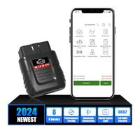 Bwaliffury OBD2 Auto Valise Diagnostic,Scanner OBD2 Bluetooth,OBDII Diagnostic français,Lecteur de Code OBD2 Lire et Effacer Le Code d'erreur, Diagnostic Voiture Multimarque, pour iPhone & Android