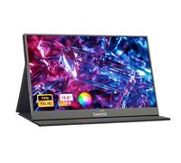 Bwanaz Écran portable 15,6" FHD 1080p, USB-C HDMI IPS avec Smart Cover/support, haut-parleur, Plug & Play, moniteur externe ultra fin pour PC, Mac, téléphone, Xbox, PS5