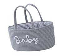 BWANGIAO Panier de Rangement Portable pour Couches en Tissu de Coton avec Compartiments, bac de Rangement Pliable pour Chambre d'enfant, Essentiel pour bébé