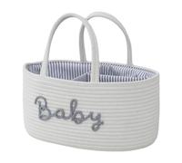 BWANGIAO Panier de Rangement Portable pour Couches en Tissu de Coton avec Compartiments, bac de Rangement Pliable pour Chambre d'enfant, Essentiel pour bébé
