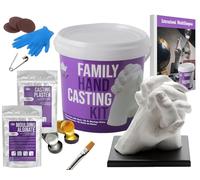 BWAY Calco Mains Couple - Cadeaux de Noël originaux - Moulage mains avec craie pour moules et alginate - Idées cadeaux pour couples, petits amis et familles - Cadeau pour la Saint-Valentin et les