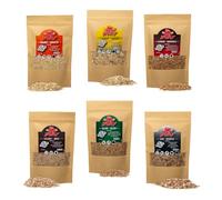 BWAY Sciure de Bois pour Fumage a Froid Saveur Olivier, Oranger, Amandier, Citronnier, Noyer et Chêne compatible avec un Fumoir à Froid | Bois de Fumage avec eBook Offert avec 20 Recettes (6 x 400 ml)