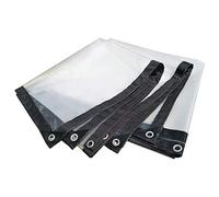 Bâche Transparente Epaisse, 2mx6m Bache Imperméable Jardin Transparent Renforcée Haute Densité Ripstop Étanche Bache Extérieur Antipoussière pour Pergola-5 Mill D'épaisseur