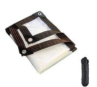 Bâche Transparente pour Serre 3x5m, Bâche Imperméable À l'eau en PE Renforcée Haute Densité Ripstop Balcon Couverture De Pluie pour Serre De Pergola De Toit De Camion