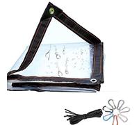 BWBG Bâches Imperméable avec Oeillet, 1mx2m Bâche Transparente Exterieur Multifonctionnelle Antipoussière Bache Etanche De Protection pour Serre De Pergola De Toit De Camion 5 Mill Épais120g/m²