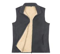 BWBIKE Hommes Polaire Doublé Gilet Vêtements D’extérieur Hommes Gilets Polaires Randonnée Outdoor Activewear Gilet Gilet Entièrement Zip Gilet de Golf Sans Manches Utilitaire Gilets Cargo, Gris, L