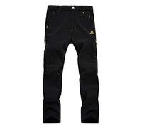 BWBIKE Pantalon Homme Doublé en Polaire Hiver Softshell pour Hommes Pantalon De Randonnée en Plein Air Pantalon De Randonnée Résistant à l'eau