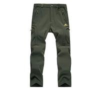 BWBIKE Pantalon Homme Doublé en Polaire Hiver Softshell pour Hommes Pantalon De Randonnée en Plein Air Pantalon De Randonnée Résistant à l'eau