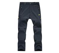 BWBIKE Pantalon Homme Doublé en Polaire Hiver Softshell pour Hommes Pantalon De Randonnée en Plein Air Pantalon De Randonnée Résistant à l'eau