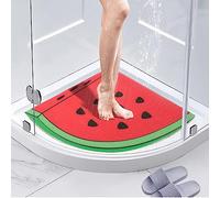 BWBIKE Tapis de Douche d'angle Loofah,Tapis de Bain Antidérapant Anti Moisissure 60 x 60 cm,Tapis de Douche pour Douche Intérieure Extérieure, Tapis de Bain Secteur Lavable pour Sol de Salle de Bain
