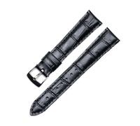 BWBVHRHZY Bracelet de montre adapté au Zenith ELITE, boucle ardillon, couche supérieure en cuir, couture exquise, bracelet de montre for hommes et femmes(Black)