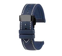 BWBVHRHZY Bracelet de montre Citizen Blue Angel, deuxième et troisième génération, AT8020 JY8078, en Fiber de carbone, en Nylon et caoutchouc fluoré, 22mm, 23mm(White line black,23mm)