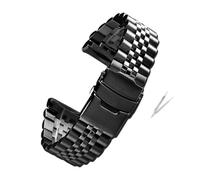 BWBVHRHZY Bracelet de montre de plongée Seiko for hommes, solide, en acier inoxydable, accessoires, 773 Srp774 Srp777 SRPA21E 99K1, 22MM(Schwarz)