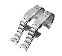 BWBVHRHZY Bracelet de montre en acier inoxydable adapté for Casio for G-Shock Heart of Steel GST-B500BD/GST-B500 AD Bracelet de montre en métal for boucle pliante(Schwarz)