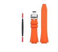 BWBVHRHZY Bracelet de montre en caoutchouc de silicone 16 mm for joint convexe souple noir vert orange bleu gris bracelet de montre for homme adapté for CASIO adapté for G-shock GA2100 GM2100(Orange-S