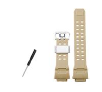 BWBVHRHZY Bracelet de montre en caoutchouc de silicone 16 mm joint convexe noir rouge orange bleu vert beige bracelet de montre adapté for CASIO adapté for G-SHOCK 3410 GW-9400 GW9300(B Beige-S)
