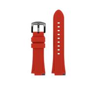 BWBVHRHZY Bracelet de montre en caoutchouc de Silicone 24 * 16mm, Joint convexe, noir, bleu, vert, Orange, for hommes, adapté for Timex Adventure Tidal IQ T2N720 T2N721(Red-B pin)