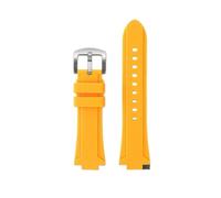 BWBVHRHZY Bracelet de montre en caoutchouc de Silicone 24 * 16mm, Joint convexe, noir, bleu, vert, Orange, for hommes, adapté for Timex Adventure Tidal IQ T2N720 T2N721(Yellow-S pin)
