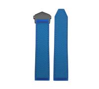 BWBVHRHZY Bracelet de montre en caoutchouc et Silicone for hommes, 22mm, boucle pliante, adapté for TAGHeuer Monaco Speed Series CBL2184/2183(Blue BK)