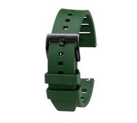 BWBVHRHZY Bracelet de montre en caoutchouc fluoré, 20mm 22mm, adapté for Huawei, Mido, navigateur Helmsman, série Seiko en conserve(Green bk,20mm)
